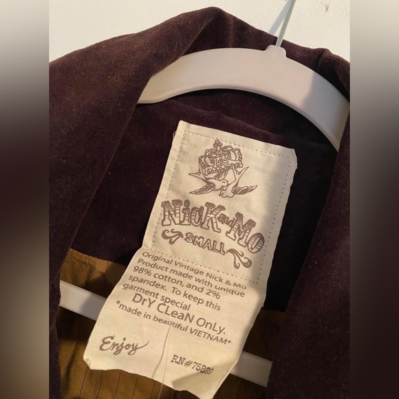 Nick And Mo Suede Dark Brown Jacket Size Small - Picture 2 of 3
